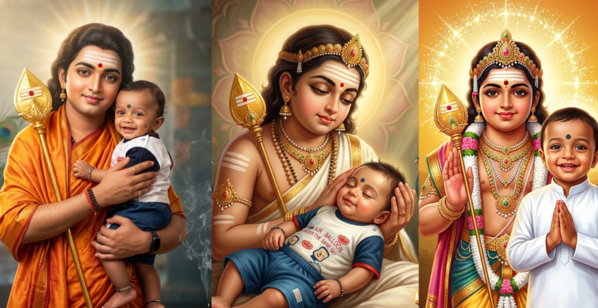 Top 3 Lord Subramanya Swami AI Prompts 2026 Create Ai Images Lord Subramanya Swami's Protective Hug