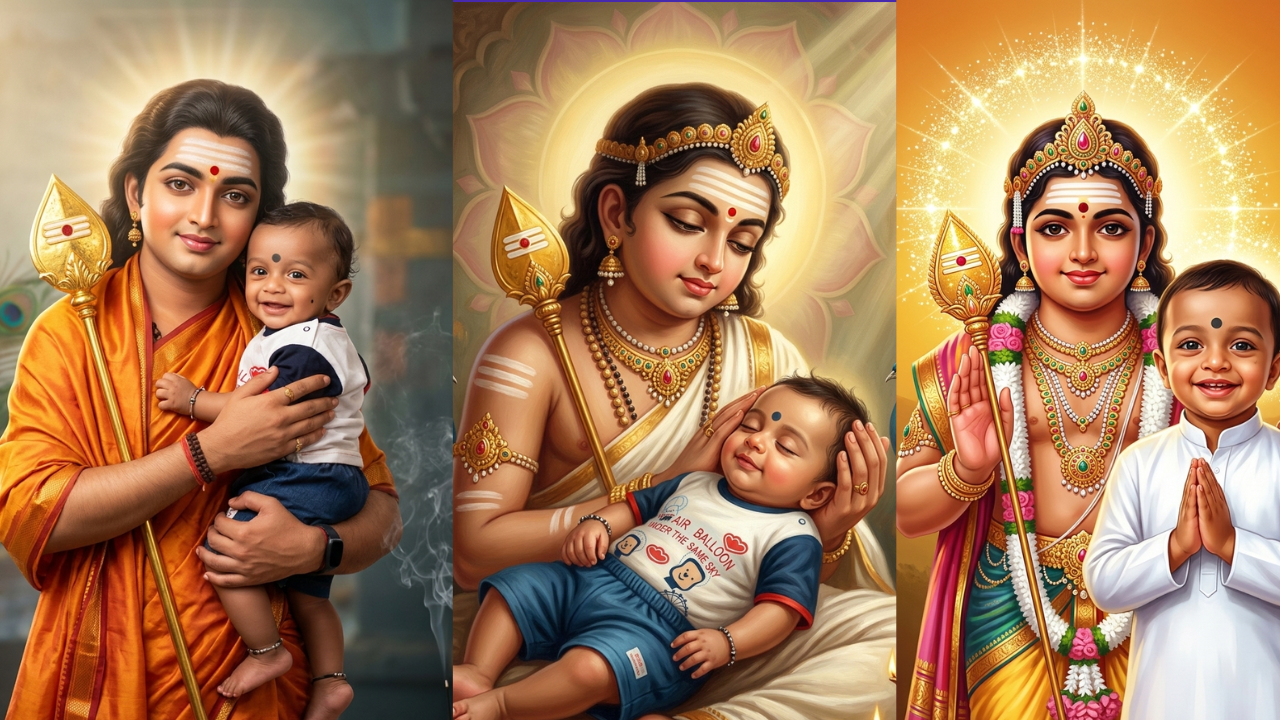 Top 3 Lord Subramanya Swami AI Prompts 2026 Create Ai Images Lord Subramanya Swami's Protective Hug